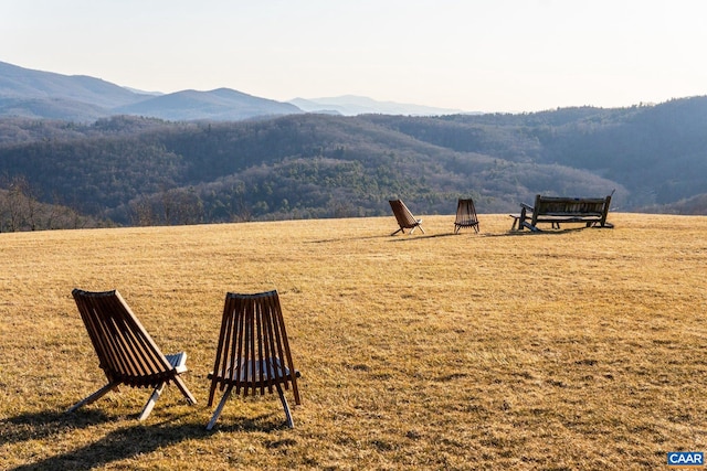 property view of mountains with a forest view