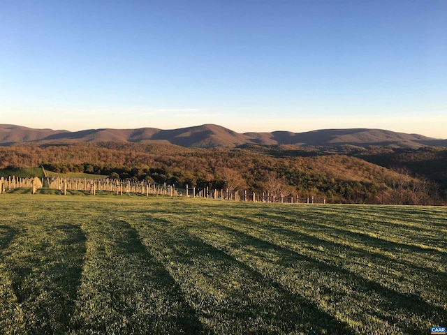 property view of mountains with a rural view