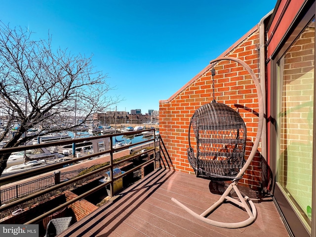 balcony with a city view