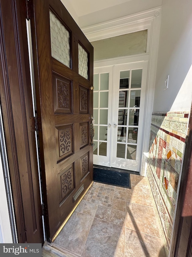 entrance to property with french doors