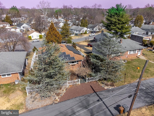 birds eye view of property featuring a residential view