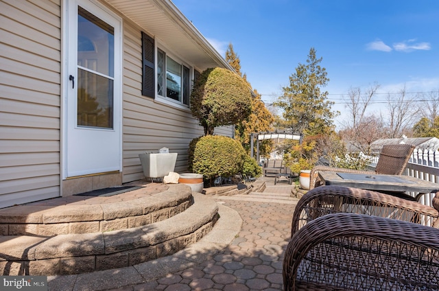 view of patio / terrace featuring outdoor dining space