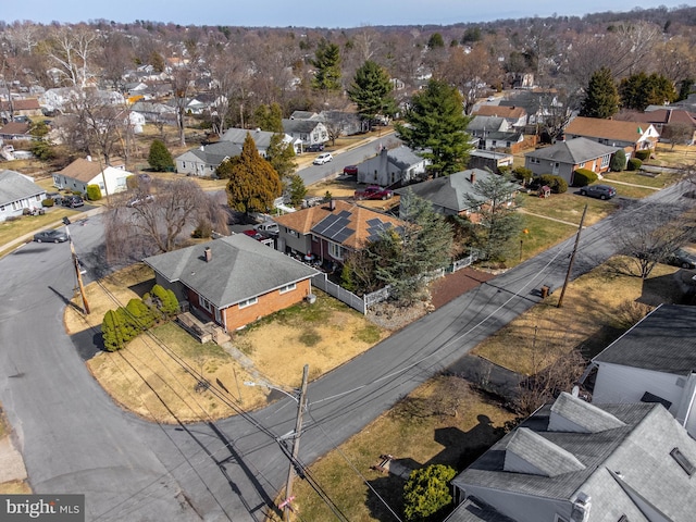 drone / aerial view featuring a residential view