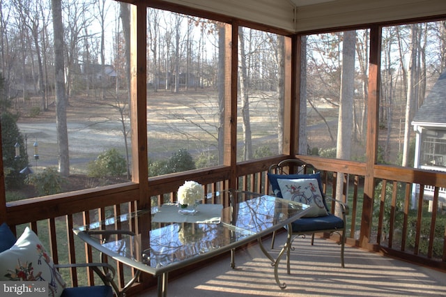 view of sunroom / solarium