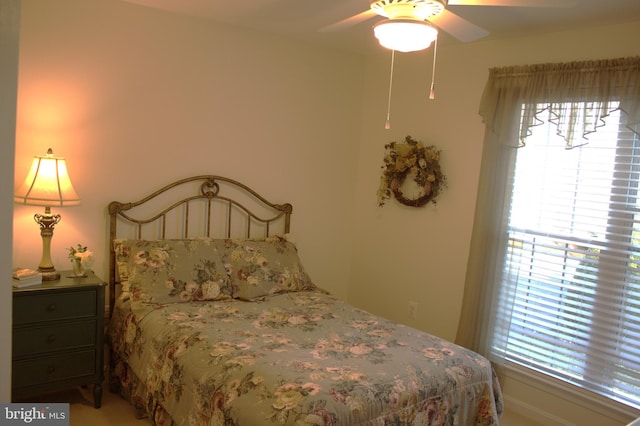 bedroom with a ceiling fan