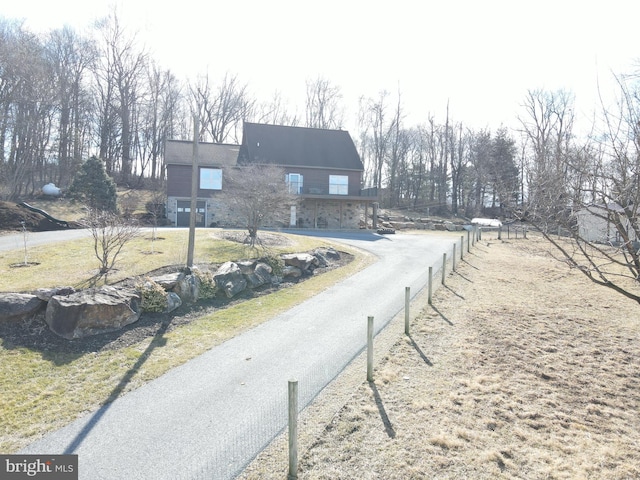 view of street with driveway