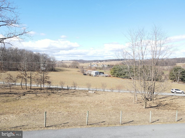 view of yard featuring a rural view