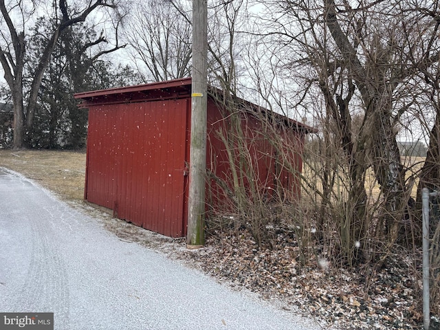 view of pole building