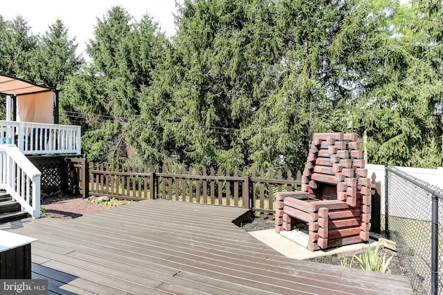 wooden deck with fence