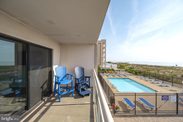2901 Atlantic Ave Unit 101The, Towers, Ocean City, MD 21842 - balcony featuring a water view