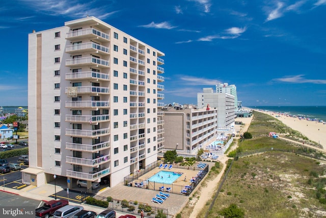 2901 Atlantic Ave Unit 101The, Towers, Ocean City, MD 21842 - view of property featuring a beach view, a water view, and a city view