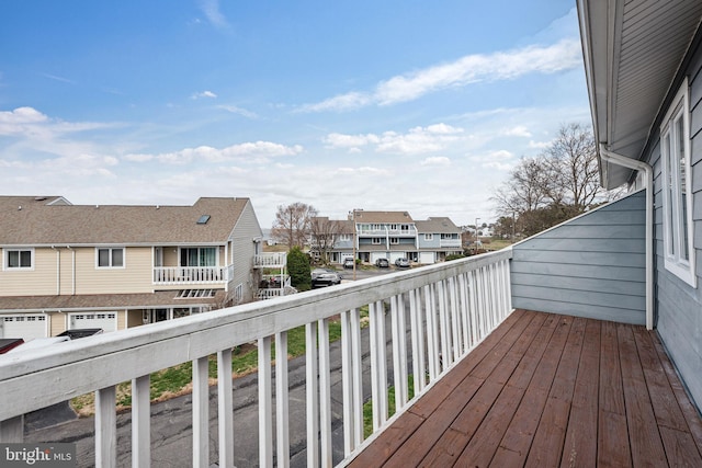 deck featuring a residential view