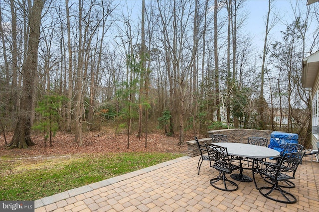 view of patio with outdoor dining space