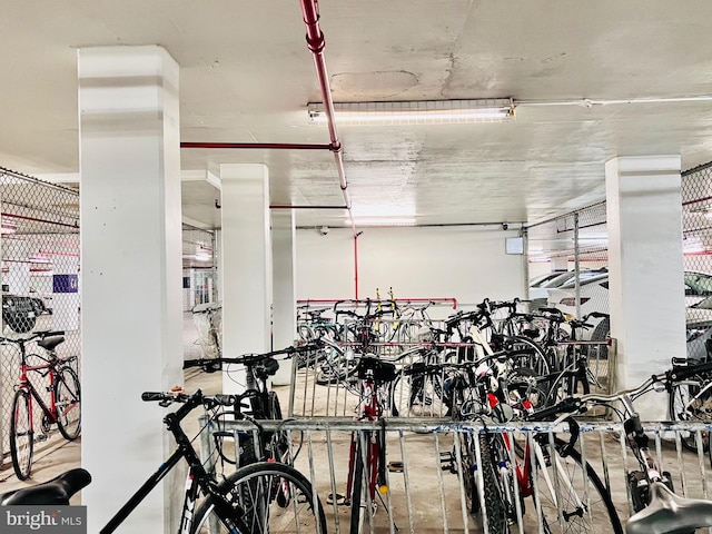 garage featuring bike storage