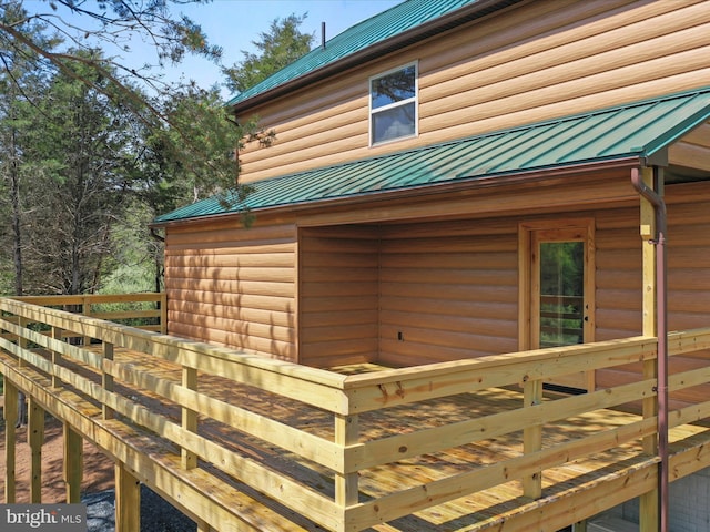 120 Honeymoon Hollow Rd, Lost City, WV 26810 - view of home's exterior featuring metal roof and log veneer siding
