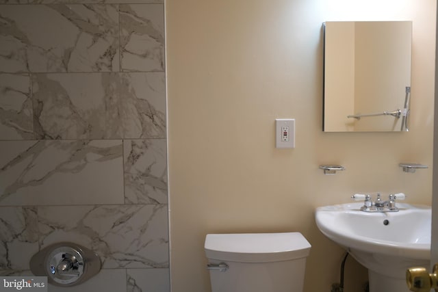 bathroom featuring toilet and a sink