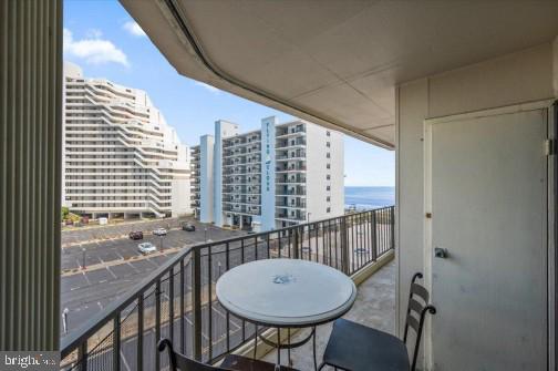 balcony featuring a view of city