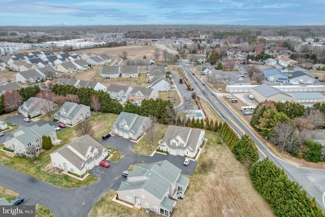 drone / aerial view with a residential view