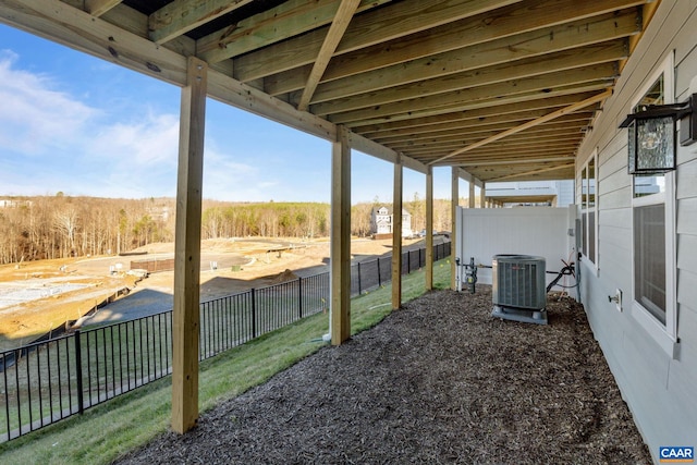 view of yard with central AC