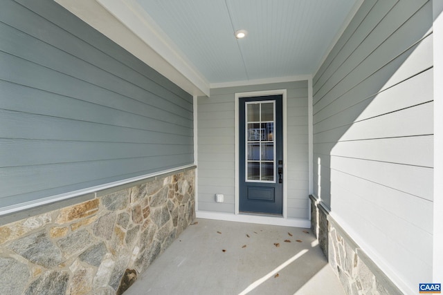 view of doorway to property