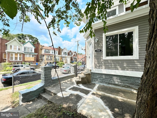 exterior space featuring a residential view