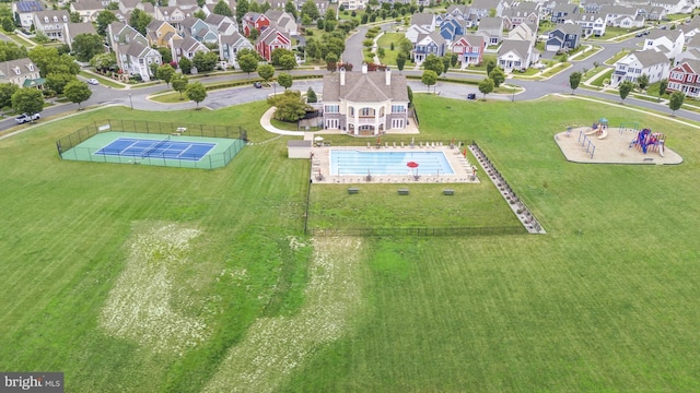 bird's eye view featuring a residential view