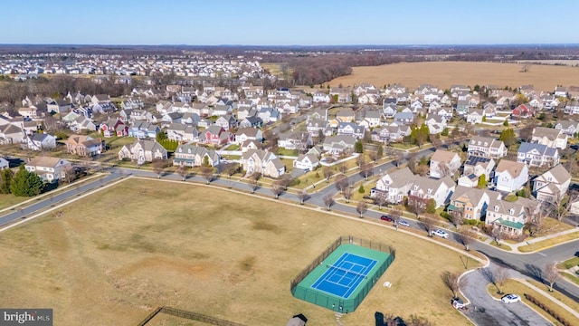 drone / aerial view featuring a residential view