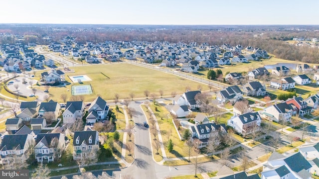 bird's eye view featuring a residential view