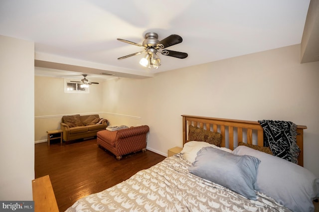 2036 Coast Guard Dr, Stafford, VA 22554 - bedroom with wood finished floors, ceiling fan, and baseboards