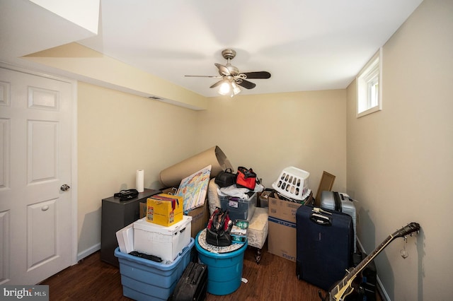 2036 Coast Guard Dr, Stafford, VA 22554 - storage area with ceiling fan