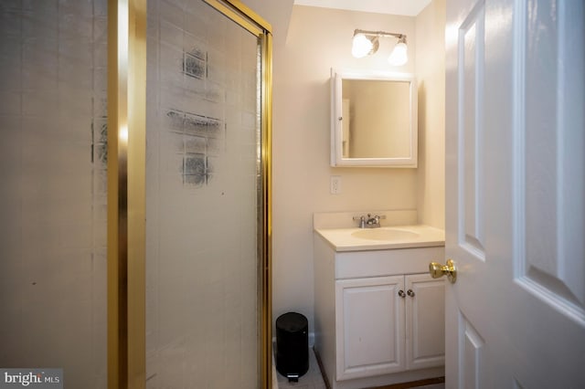 2036 Coast Guard Dr, Stafford, VA 22554 - bathroom featuring vanity and a shower stall