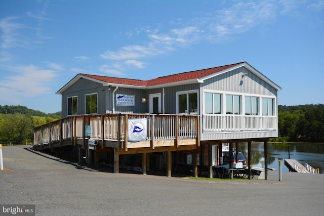 2036 Coast Guard Dr, Stafford, VA 22554 - back of house with a deck with water view