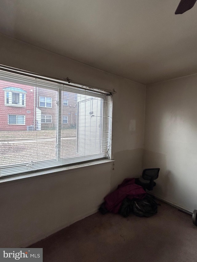 view of carpeted spare room