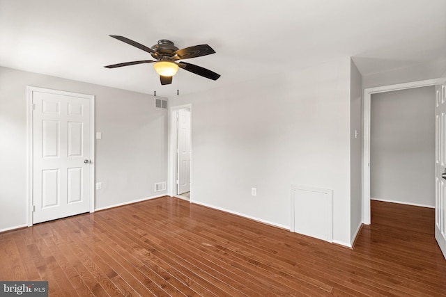 8042 Saint Annes Ct, Alexandria, VA 22309 - empty room with ceiling fan, wood finished floors, and baseboards