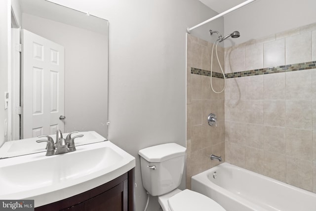 8042 Saint Annes Ct, Alexandria, VA 22309 - full bathroom with toilet, vanity, and shower / tub combination