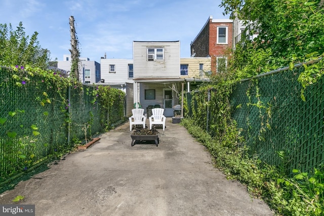 exterior space featuring a patio and a fenced backyard