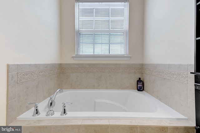 bathroom with a bath