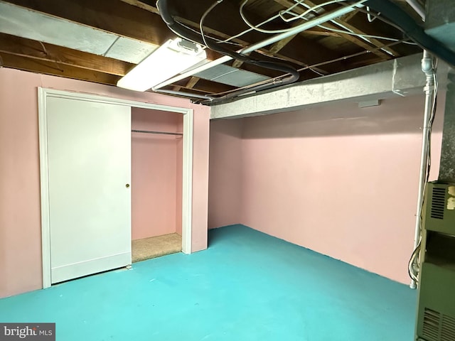 view of basement