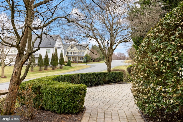 view of property's community featuring a lawn