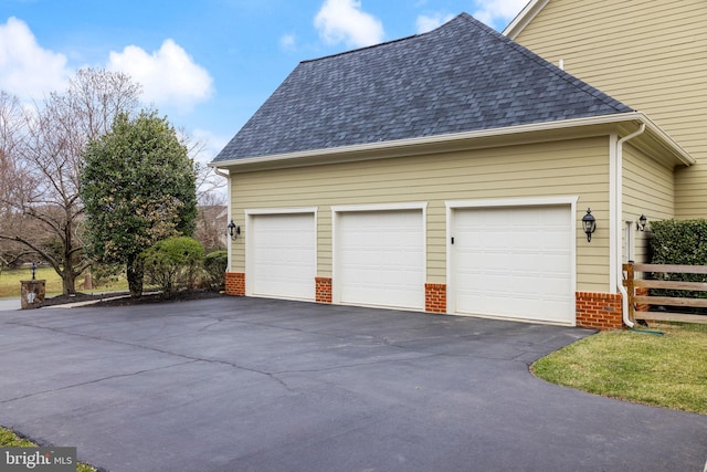 garage with driveway