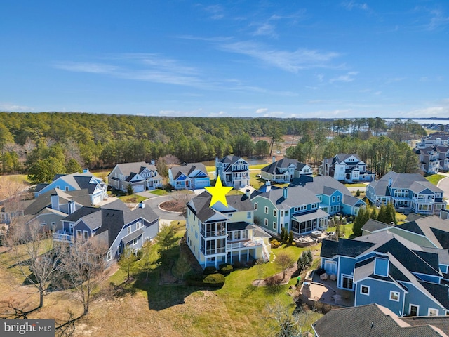 24537 Wave Maker Dr, Millsboro, DE 19966 - aerial view featuring a residential view and a wooded view