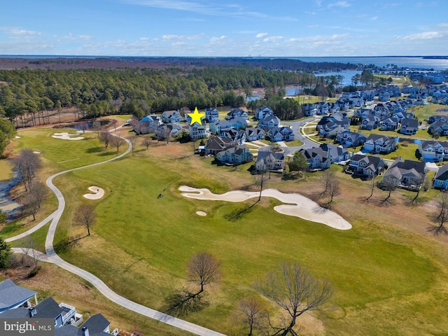 24537 Wave Maker Dr, Millsboro, DE 19966 - aerial view with golf course view, a forest view, a residential view, and a water view