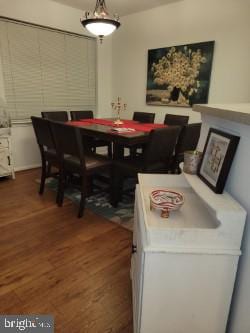 dining room with wood finished floors