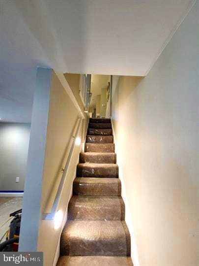 view of stairway