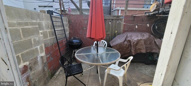 view of patio featuring area for grilling