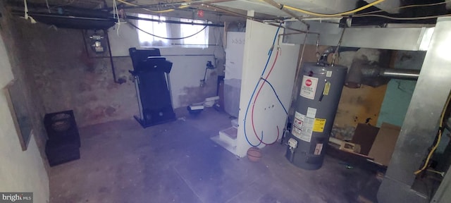 interior space with gas water heater