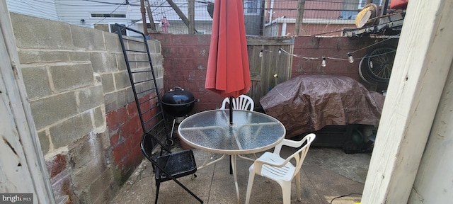 view of patio featuring area for grilling