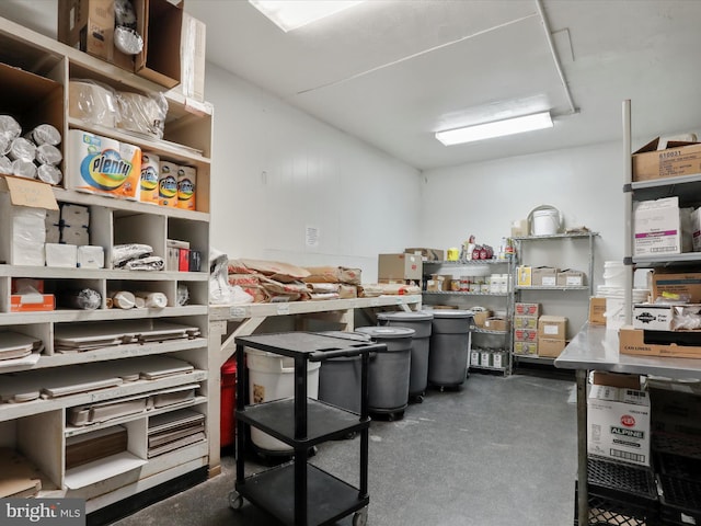 interior space with open shelves