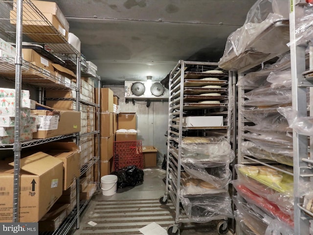 view of storage area