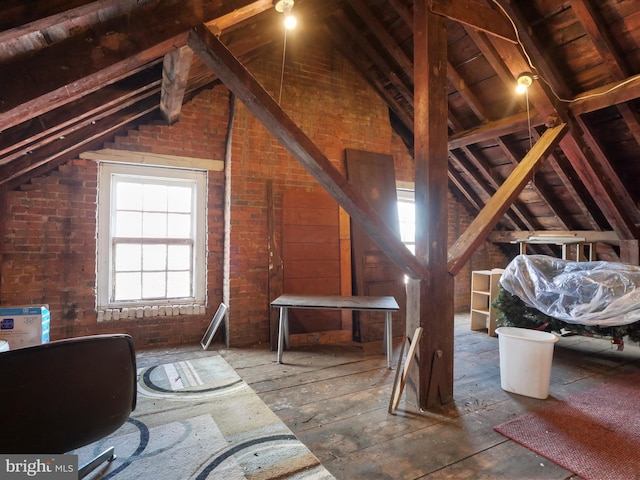 view of attic